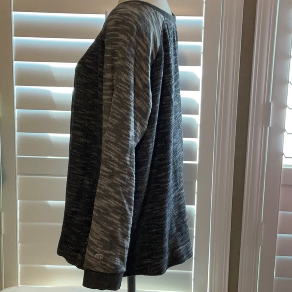 Champion Men's Crewneck Sweater - Black and Gray - Picture 5 of 7